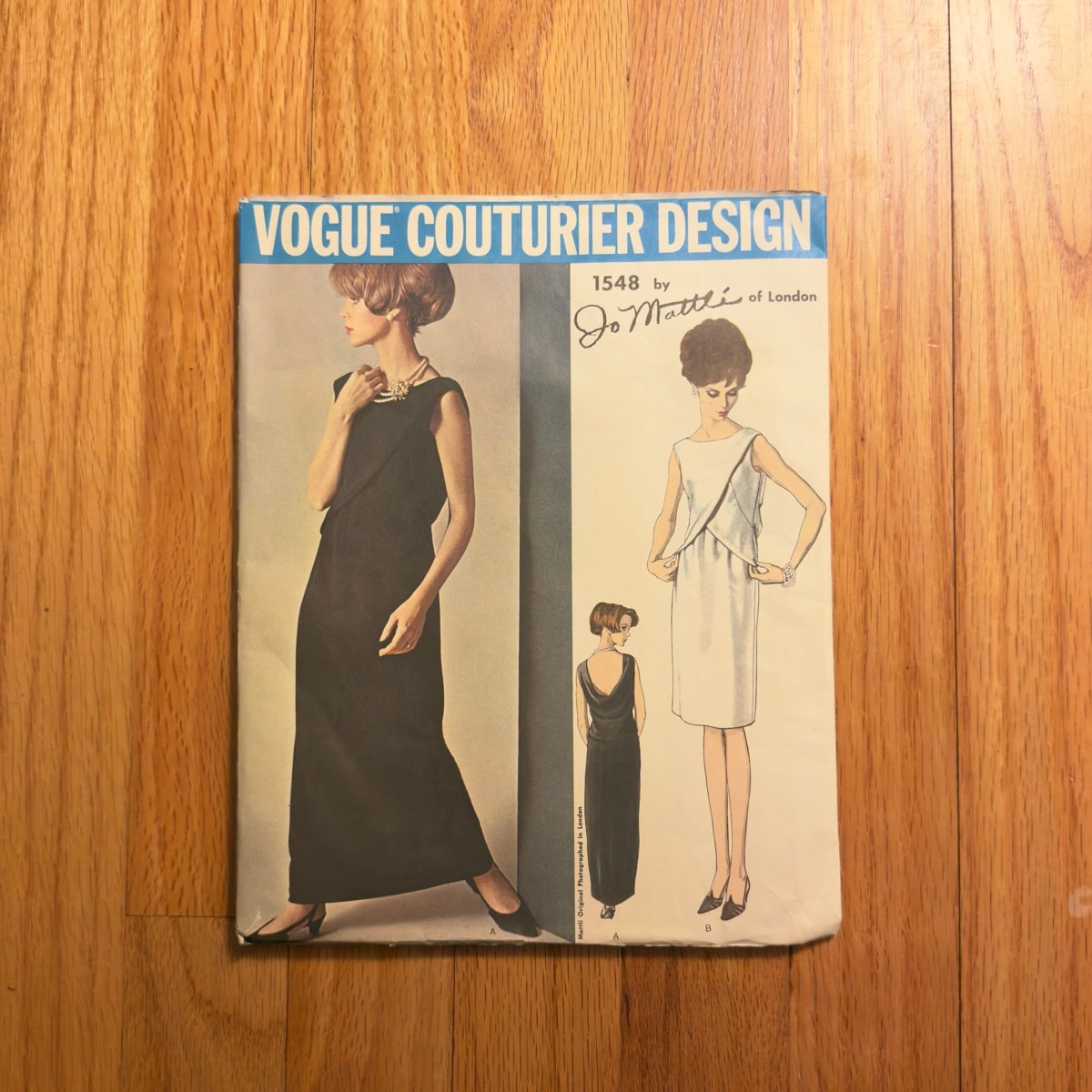 Vogue Couturier Design 1548 by Jo Mattli of London, c.1965