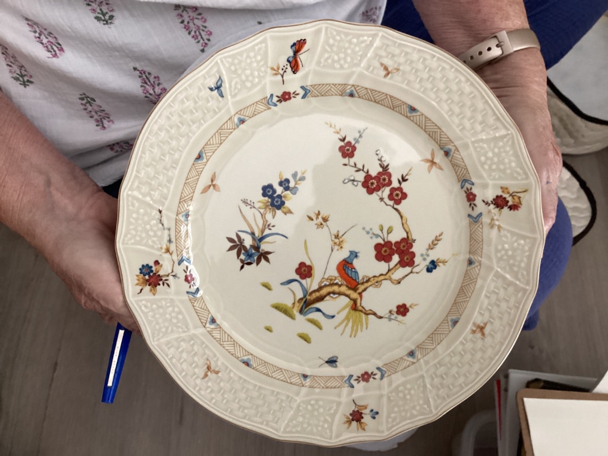 Spode 'Chelsea Bird' Pattern Plate with Ozier Rim